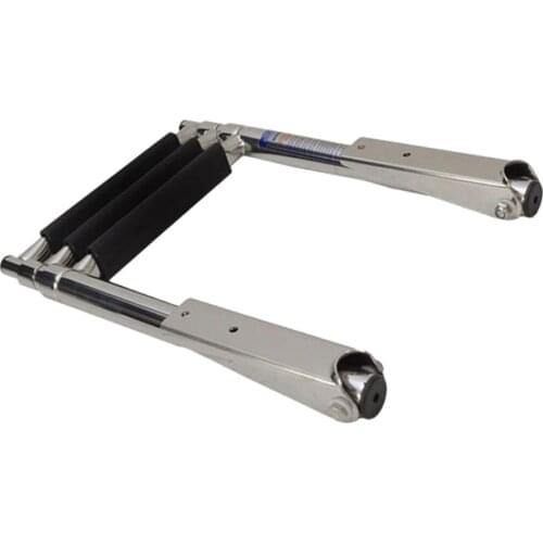 3 Step Telescoping Boat Ladder Swim Step for Pontoon Fishing Boat Swimming Pool, Stainless Steel