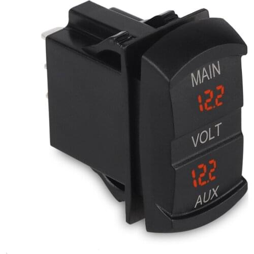 Universal 12v-24v Auto Truck Digital Display Double Voltmeter Voltage Meter Red Led Voltmeter For Dc 12V-24V Car Motorcycle