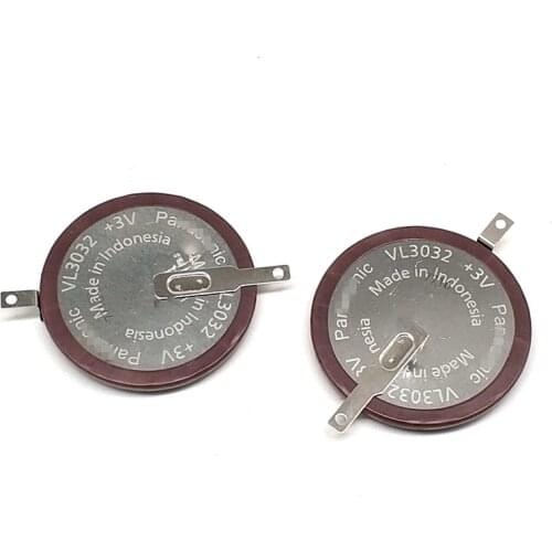 Japan Panasonic VL3032-F2N 3V rechargeable battery VL3032 button battery with solder feet 1PCS