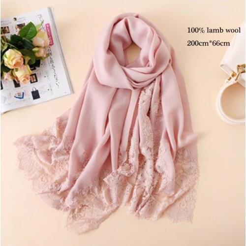 Women Winter 100% Wool Cashmere Scarf Shawl Wrap Fashion Long Warm Spring And Autumn Cape Embroidery Poncho Foulard Echarpe