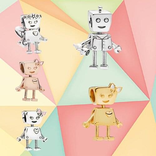 New Fashion High Quality 100% S925 Sterling Silver Limited Edition Robot Original Series DIY Lady Necklace Bracelet Accessories