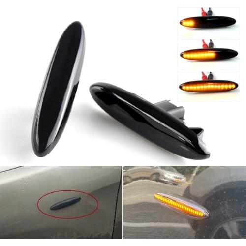 2PCS For TOYOTA Mark X 2004-2009 S18 2003-2008 Led Smoked Dynamic Side Marker Turn Signal Light Error-free decoding