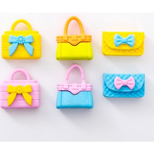 Free ship!1lot=36pc!Creative cartoon cute hand bag rubber eraser/ stationery for children students