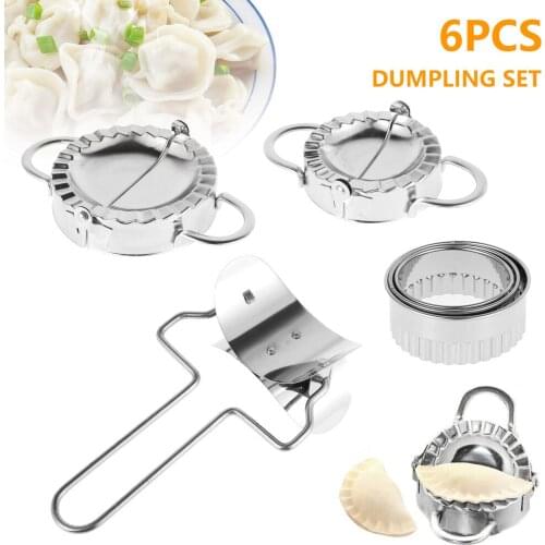 6 Pcs Dumpling Mould Stainless Steel Lazy Must-Ravioli Making Mold Mould Baking Accessories Home Kitchen Tools Dumpling Maker