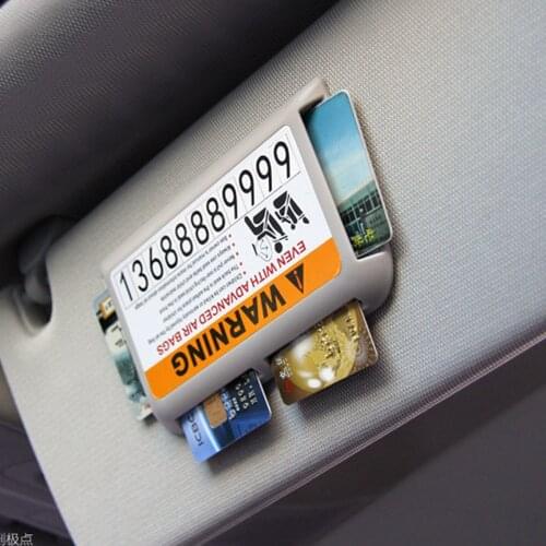 1PCS Car Sun Visor 4 Way Sunvisor Card Pocket Organizer Storage Holder