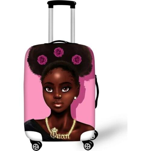 HaoYun Luggage Cover African Girls Pattern Water-proof Protective Suitcase Cover Afro Arts Design Dust-proof Travel Accessories