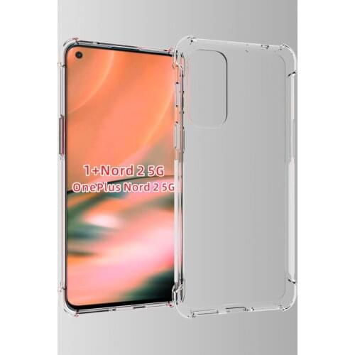 1+Nord 2 5G Cases,Crystal Clear Reinforced Corners TPU Shock Absorption and Anti-Scratch Cover case For Oneplus Nord 2 5G