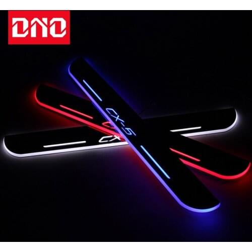 DNO Trim Pedal LED Car Light Door Sill Scuff Plate Pathway Dynamic Streamer Welcome Lamp For Mazda CX-5 CX5 2015 2016 2017 2018