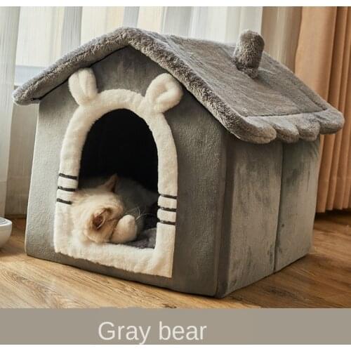 Cat Nest Winter Warm Four Seasons Universal Closed House Villa Bed House Removable and Washable Kennel Pet Cat Supplies