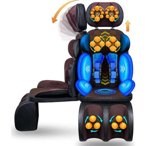 Electric Massage chair Vibrating Full Body Cushion Neck Back Waist Hip Leg Massager Chair Heating Massage Muscle Stimulator