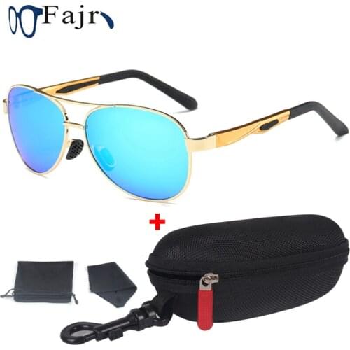 Glasses Men 2021 Polarized Sunglasses With Box Driving Lenses Sun Brand Designer Aviators Black Shades Golden Frame Eyeglasses