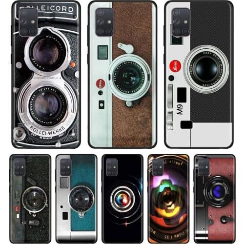 Soft Case for Samsung Galaxy A51 A71 A21s A11 A31 A41 A50 A70 A10 A20 A30 A40 Cover CLASSIC CASSETTE camera lens Black Cases