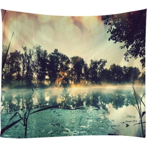 Natural Landscape Tapestry Wall Hanging Cloth Bed Spread Beach Towel Table Cloth YogaMat House Decoration Living Room Decoration