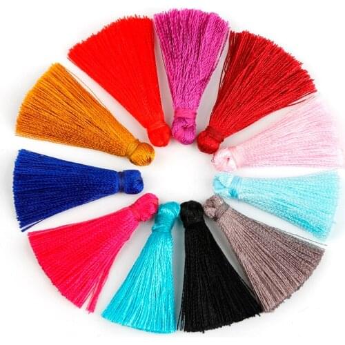 New Version Length 35mm 10pcs/bag Rayon Silk Tassel Earring Necklace Jewelry Decoration DIY Jewelry Making Accessories