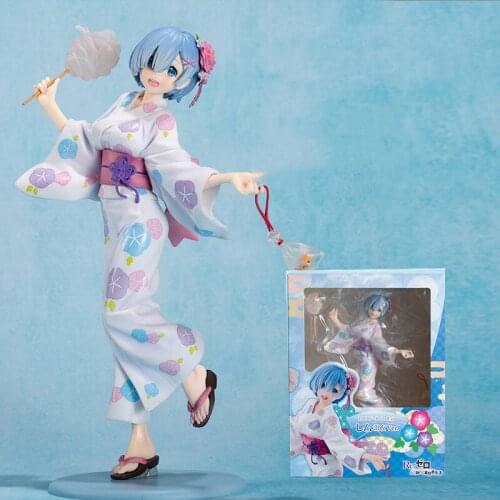 Re:Life in a different world from zero Rem Yukata Ver. PVC Figure Collectible Model Toy