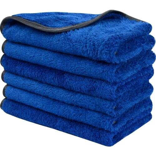 380gsm Microfiber Car Drying Towels Scratch Free Ultra Absorbent Car Cleaning Cloths Soft Auto Detailing Towels 16inx16in 6 Pack