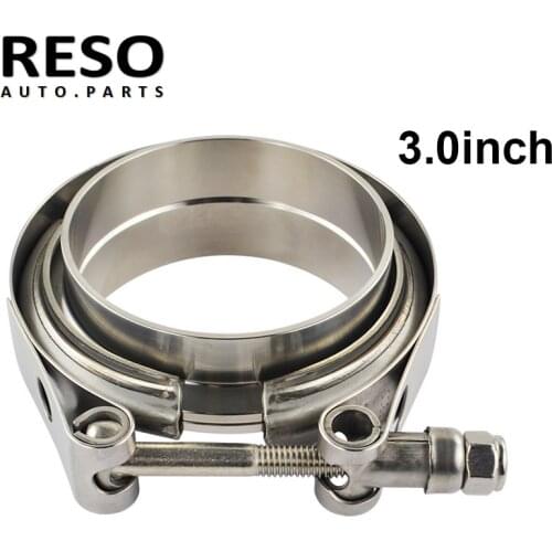 RESO-3" SUS 304 Steel Stainless Exhaust V Band Clamp Flange Kit QUICK RELEASE CLAMP Male Female FLANGE OR NORMAL TYPE & Normal