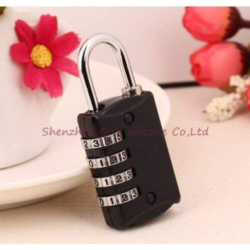200pcs/lot 4 Dials Resettable Combination Password Lock Safe Door Locker Pad Lock Padlock For Travel Luggage Suitcase