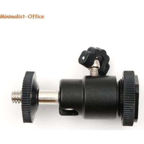 Mini Camera Cradle Tripod Ball Head LED Light Flash Bracket Holder Mount 1/4 Inch Hot Shoe Adapter With Lock