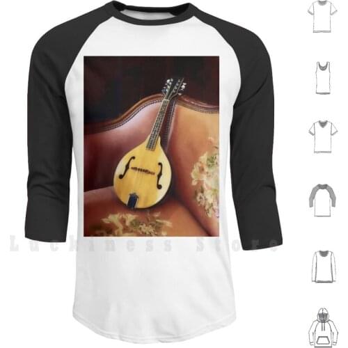 Mandolin On Couch Hoodie Long Sleeve Mandolin Lute Instrument Musical Instrument Stringed Instrument Music Musician