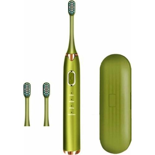 Ultrasonic Electric Toothbrush Adult Timer Brush 16 Gear USB Charger Rechargeable Tooth Brushes Replacement Heads Set