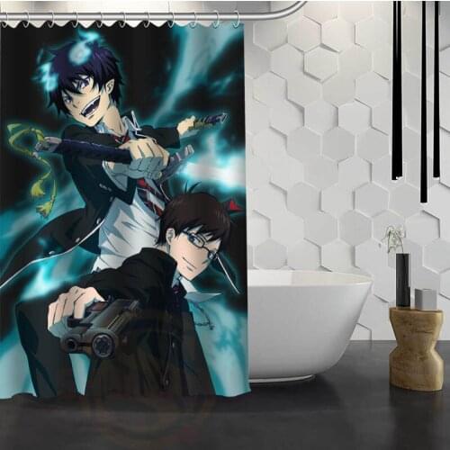 New Anime Psycho Pass Custom Shower Curtain With Hooks Polyester Fabric Printing Bath Curtain for Bathroom