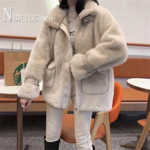 Thick Faux Fur Coat 2020 Autumn Winter New Korean Loose Fluff Female Jacket
