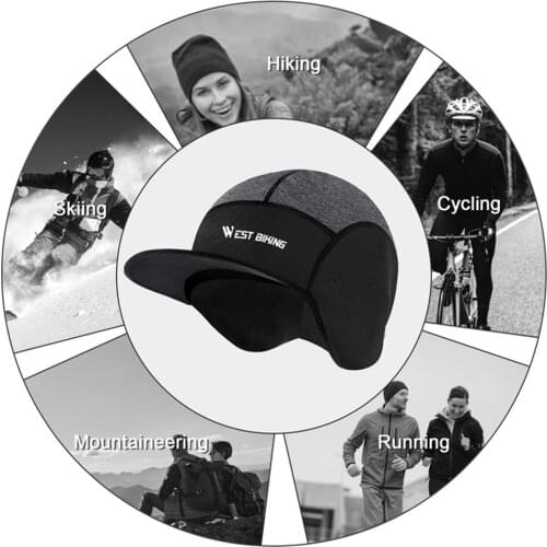 Winter Cycling Windproof Warm Fleece Thermal Hat Helmet Liner Cover