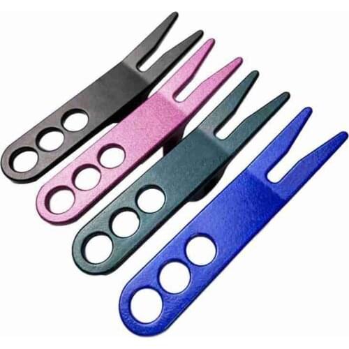 1Pcs Green Fork Aluminum Alloy Golf Accessories Putting Green Fork Golf Divot Tool Golf Pitch Fork Golf Pitch Relief Outdoor