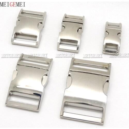 1pcs Metal Paracord Buckle Side Release Buckle Dog Collar Clips Paracord Shackles Accessories Silver