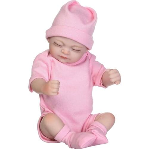 10inch Simulation Vinyl Reborn Girl Doll Newborn Baby Pregnant Learning Toy Gift Pink