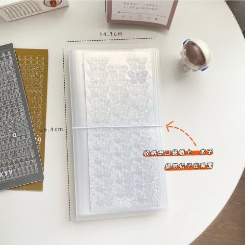 100 Slots Large Sticker Storage Volumes Filing Products Insert Stickers Spiral Folder Idol Card Decorative Stickers Storage Book