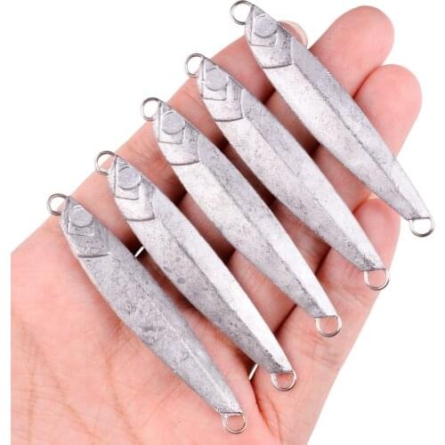 20Pieces Unpainted Metal Jigs 7.5g -41g Slow Sinking Fishing Lure Trolling Fish Baits