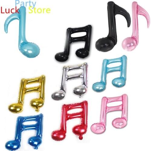 5pcs 50 X 45cm colorful music Note Balloons Summer Sweet Water Party Children Birthday Wedding Decoration Baby Shower Kids Toy