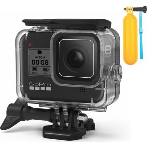 60M Waterproof Case for GOPRO Hero 8 Black Hero 8 Diving Protective Housing Waterproof Case 30m with Bracket