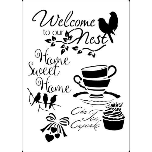 A3 42 *29 cm coffee DIY Stencils Wall Painting Scrapbook Coloring Embossing Album Decorative Paper Card Template,wall stencil