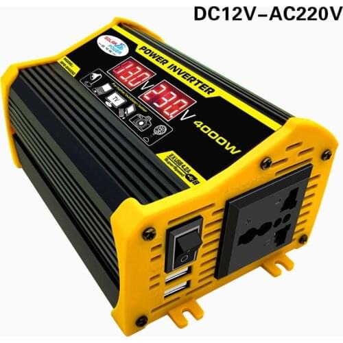 Car Inverter DC 12V to 110V/220V 300W LED Display Car Power Inverter Adapter Dual USB Voltage Transformer Modified Sine Wave