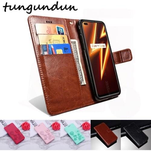 Phone Case For OPPO Realme 6 Pro Protective Cover Luxury PU Flip Leather TPU Silicone Case For Realme6 Pro Protector Shell Bag