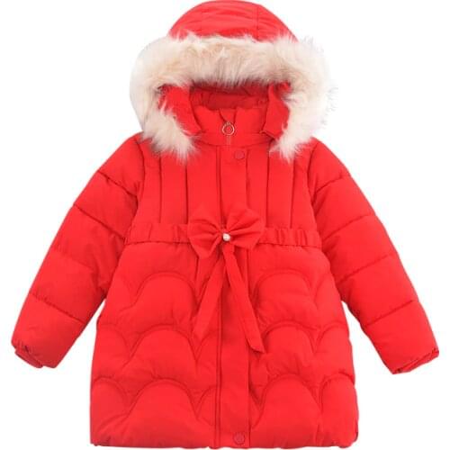 Children Girls Jacket Winter Kids Coats Fashion Thick Long Coats Girls Hooded Coat Snowsuit 3-10Y Teen Children Overcoat Parkas