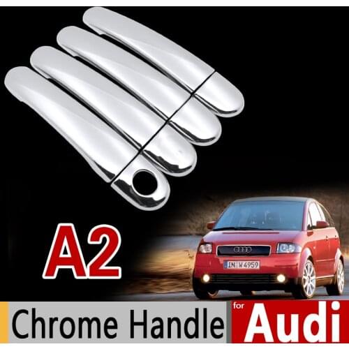 For Audi A2 Luxurious Chrome Handle Cover Trim Set 1999 2000 2001 2002 2003 2004 2005 Car Accessories Stickers Car Styling