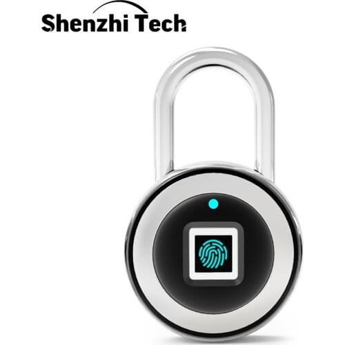 Keyless Waterproof USB Rechargeable Fingerprint Door Lock Fingerprint Smart Padlock for Household Wardrobe Desk Anti-theft Lock