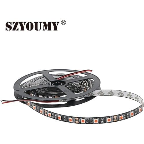 SZYOUMY 50M/ Lot SMD 5050 Flexible LED Strip Light 12V 5M 300LEDs Non-waterproof IP20 Led Ribbon Pink Ice Blue Color