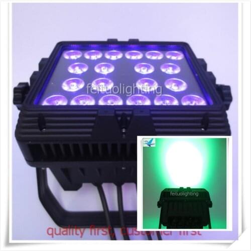 H-10/lot wide led 20x18w RGBWA UV 6in1 LED wall washer light IP65 dmx 10CH outdoor city color flood lyre