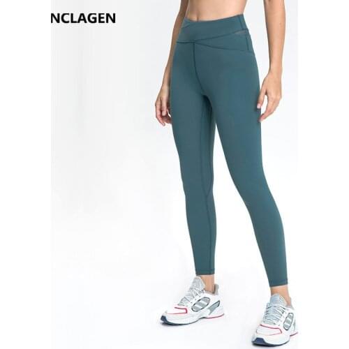 NCLAGEN 2021 Leggings Sport Women Fitness Naked Feel Gym Running High Waist Yoga Pants Butt Lifting Squat Proof Workout Tights