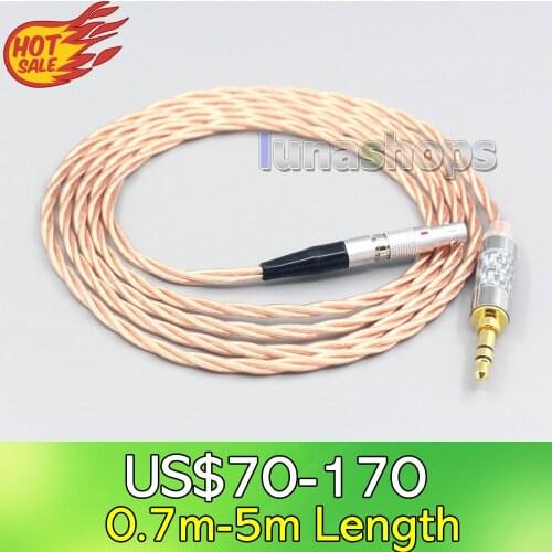 LN007152 Silver Plated OCC Shielding Coaxial Earphone Cable For AKG K812 K872 Reference Headphone Headset