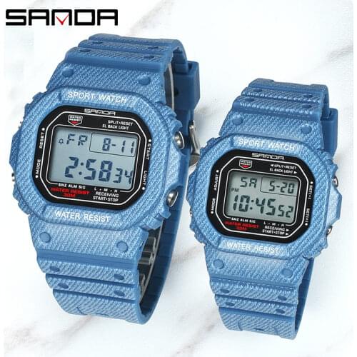 Fashion Denim Sport Mens Women Watches G Style LED Waterproof Military Digital Couple Watch Shock Resist Clock relogio masculino