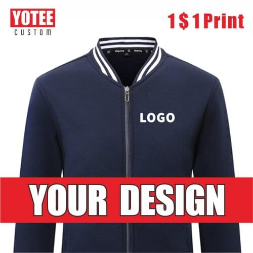 YOTEE winter leisure high quality cotton baseball uniforms LOGO group company custom men and women LOGO custom jacket