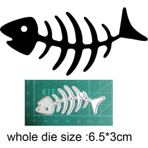 Fishes Skeleton Border New 2021 Metal Cutting Dies for Scrapbooking Paper and Card Making Decorative Embossing Dies Craft dies