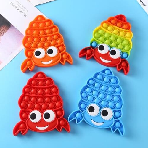 New Crab Shaped Decompression Push Bubble Sensory Funny Autism Relief Stress Toys Adult Children Educational Anti Stress Toys#22