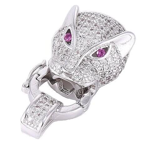 Supplies For Jewelry Vintage Zircon Leopard Head Charms For Jewelry Making Diy Micro Pave Pendants Charms Wholesale Berloques